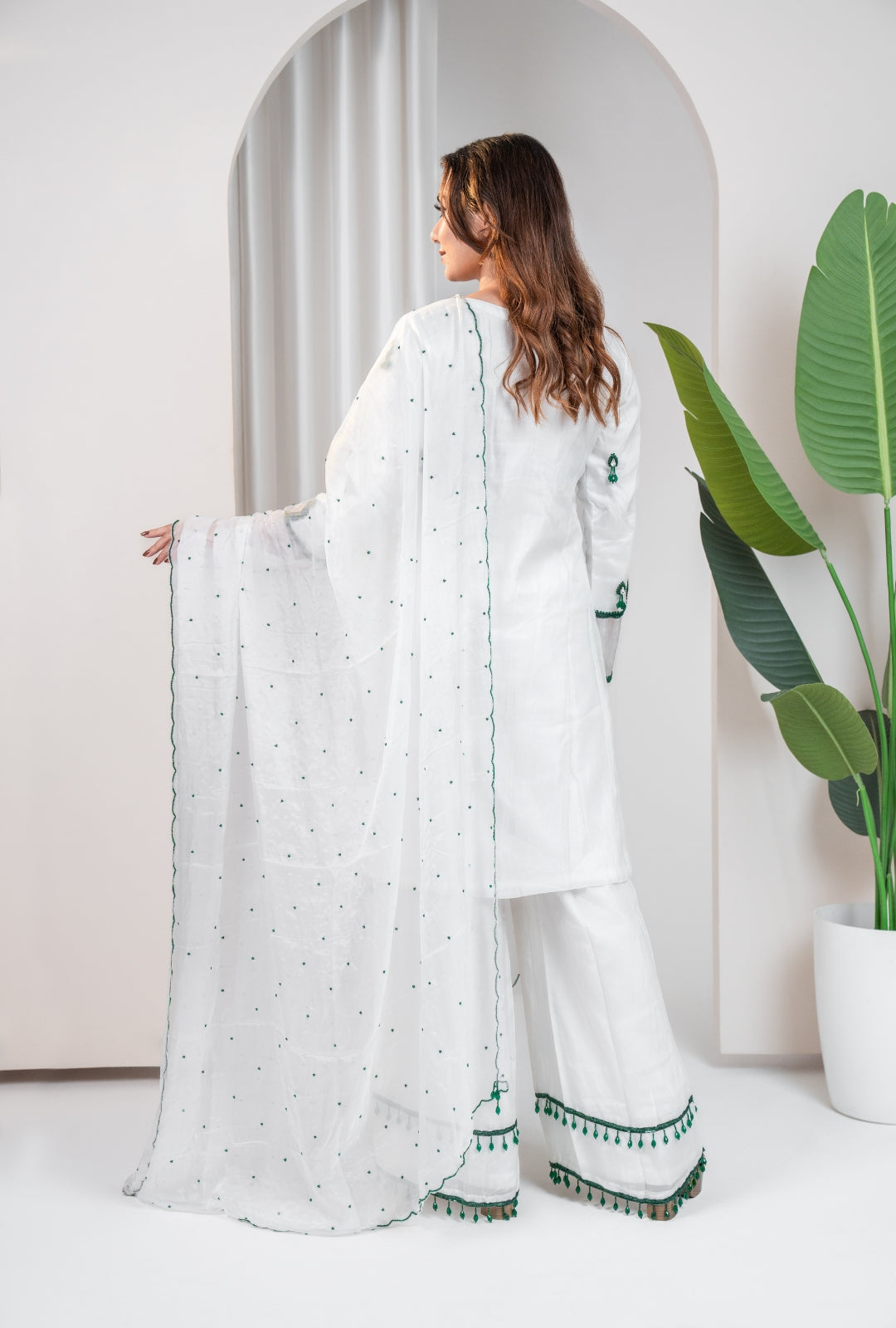 Ivory Emerald Kurta Set