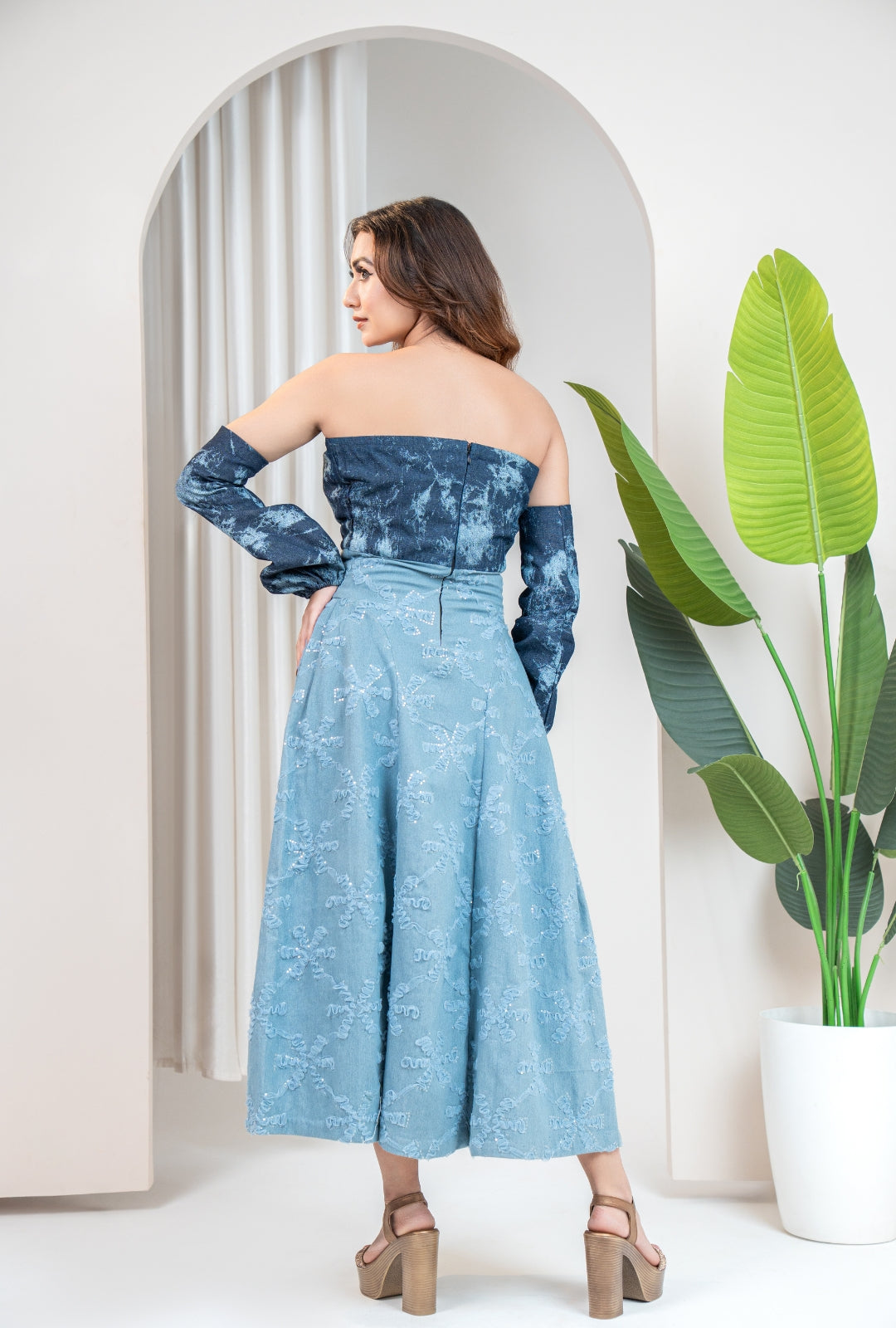 Dual Denim Sculpt Dress